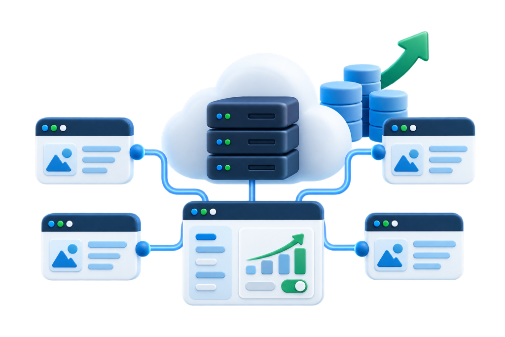 Scalable white-label hosting network